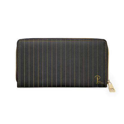 a Piece of Him - Chic black zipper wallet