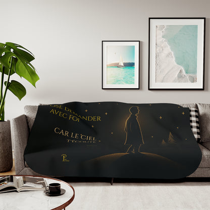 Ose demander avec foi - Cozy Sherpa Blanket - man
