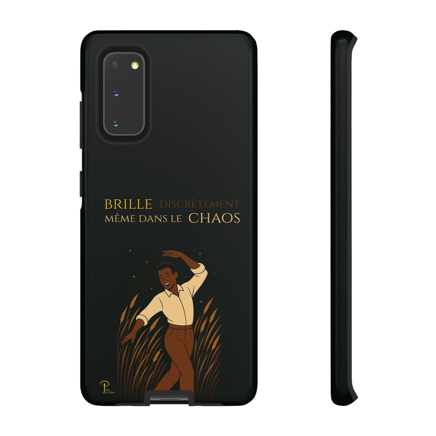 Brille discrètement - Chic Phone Case with a man dancing - black