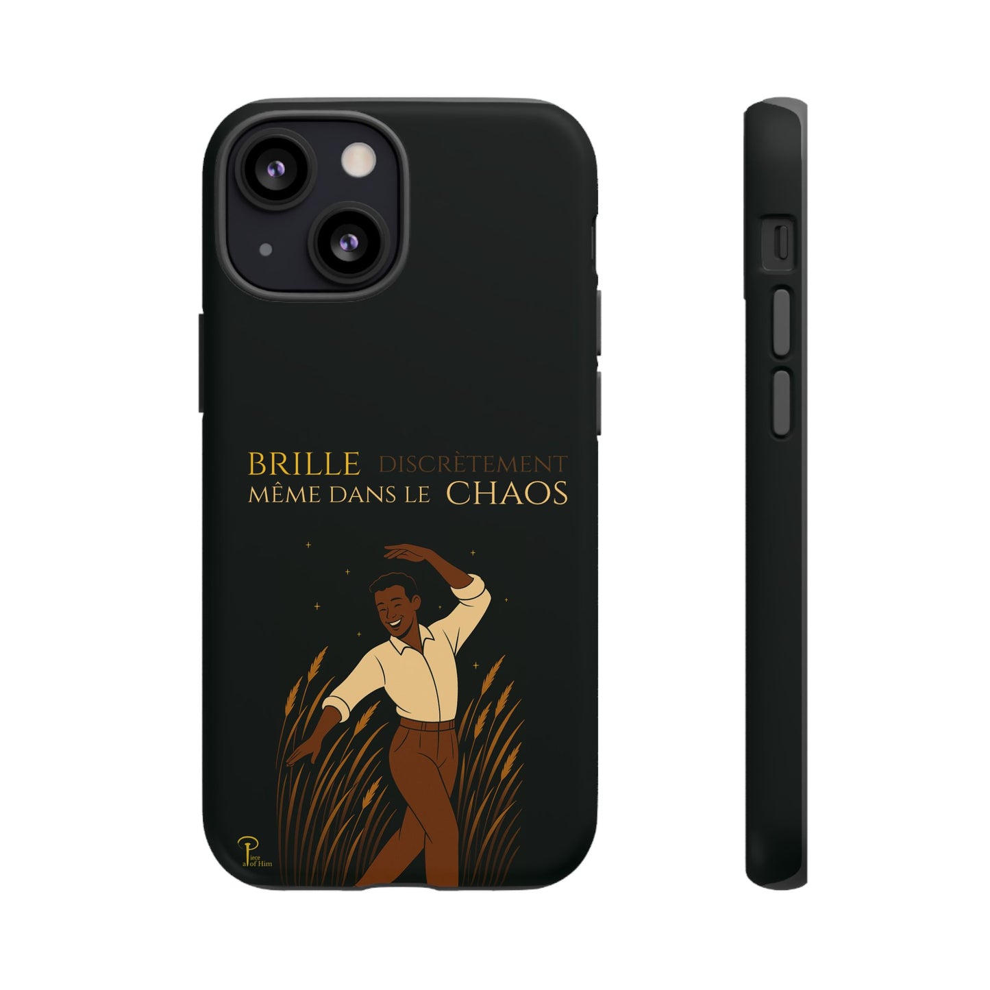 Brille discrètement - Chic Phone Case with a man dancing - black