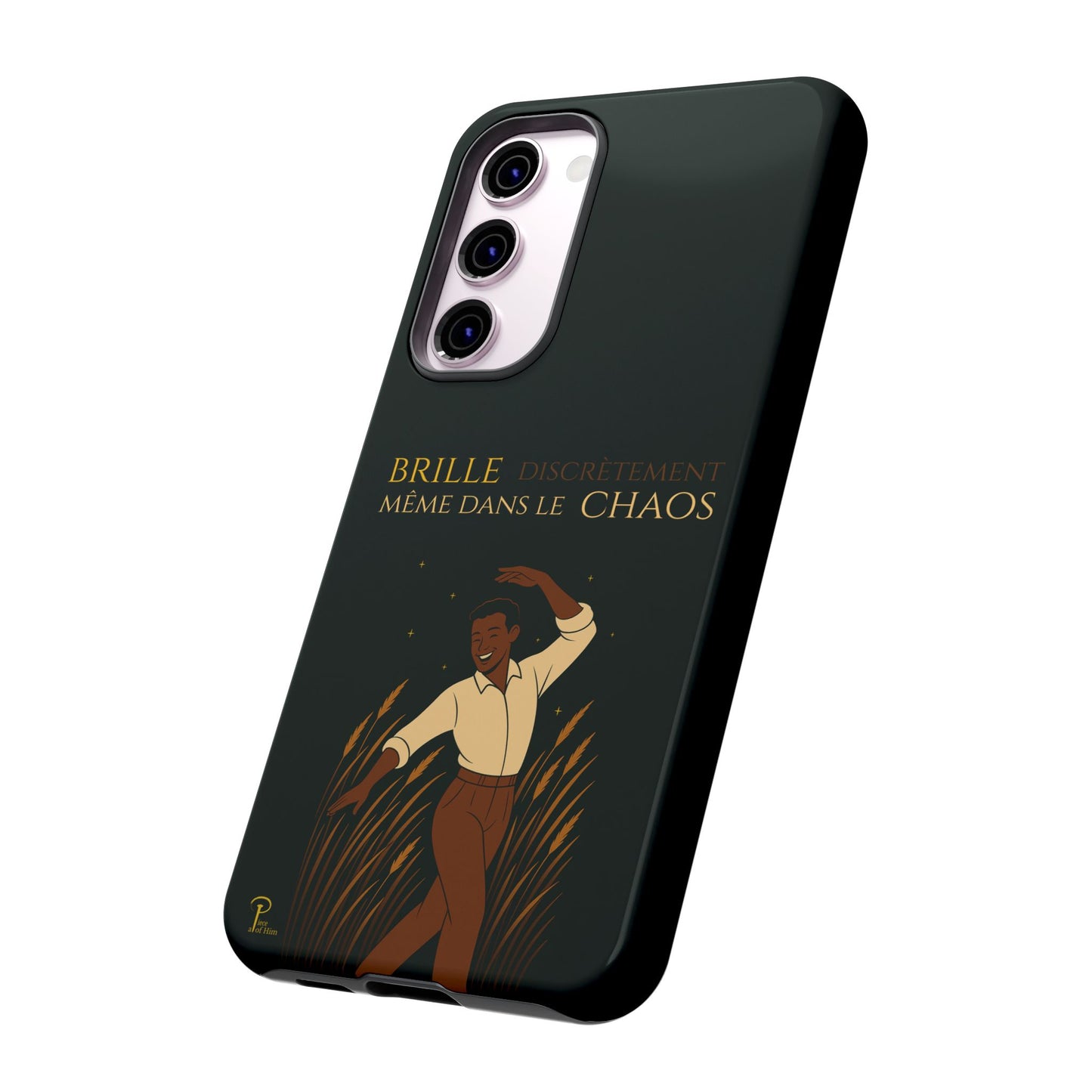 Brille discrètement - Chic Phone Case with a man dancing - black