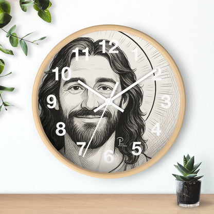 Smiling Jesus Wall Clock - Faithful Decor for Home or Office