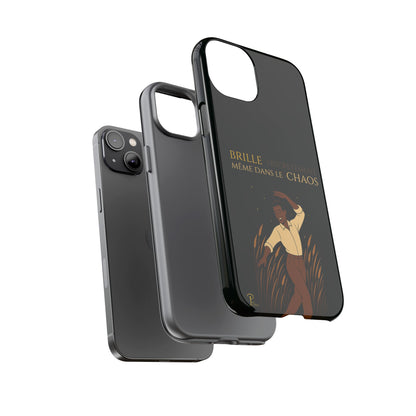 Brille discrètement - Chic Phone Case with a man dancing - black