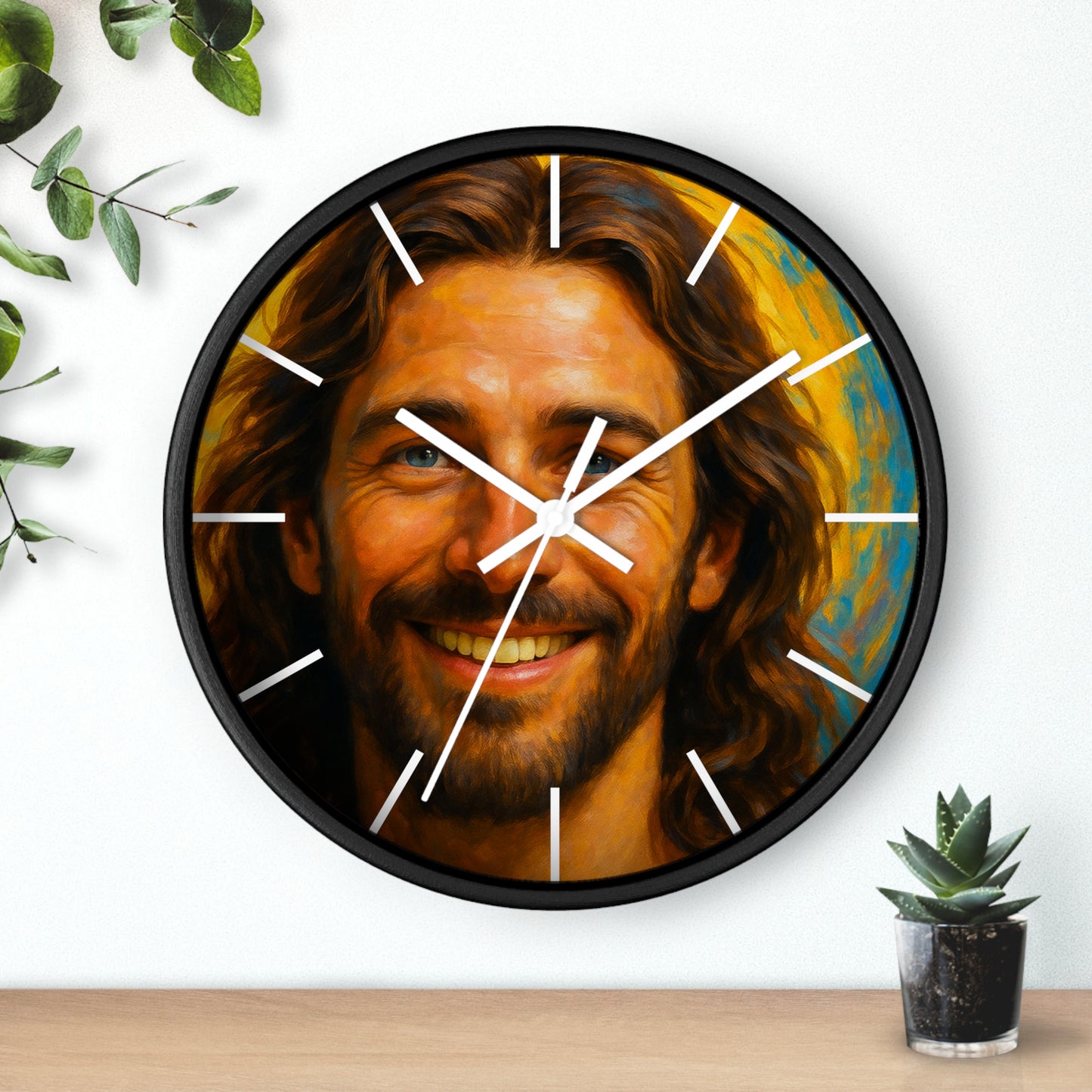 Smiling Jesus - Wall clock