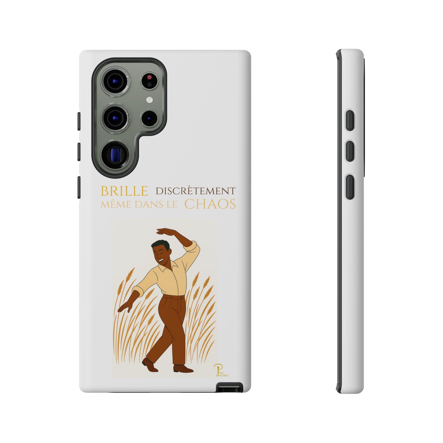 Brille discrètement with Image - Chic Phone Case white