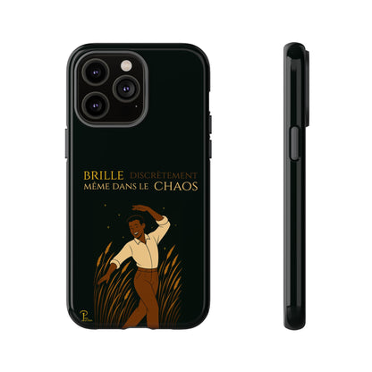 Brille discrètement - Chic Phone Case with a man dancing - black