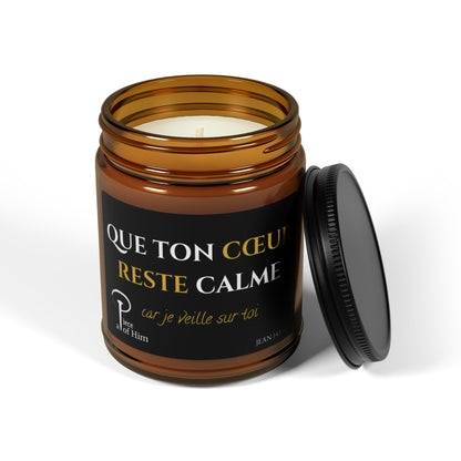 Que ton cœur reste calme- Scented Soy Candle- black