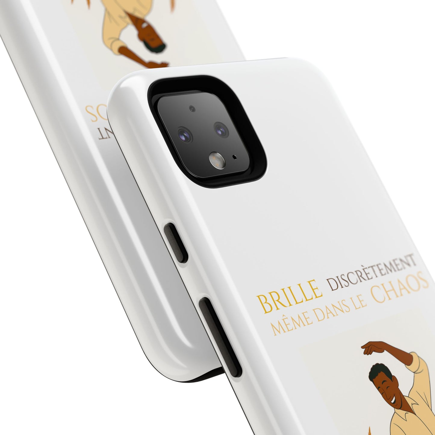 Brille discrètement with Image - Chic Phone Case white