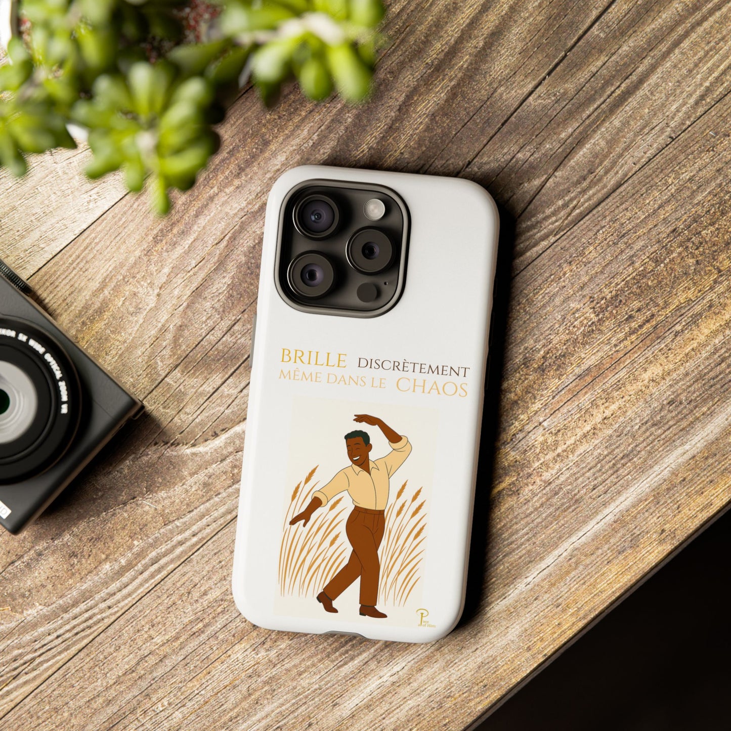Brille discrètement with Image - Chic Phone Case white