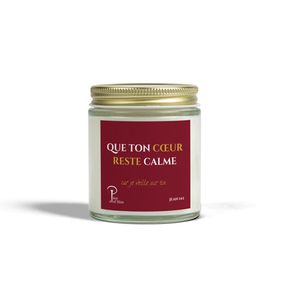 Que Ton Cœur Reste Calme -Calming Scented Candle - burgundy