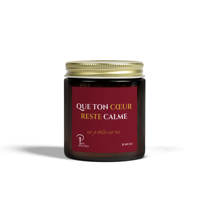 Que Ton Cœur Reste Calme -Calming Scented Candle - burgundy