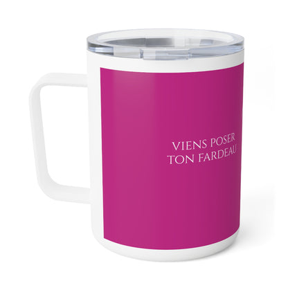 Viens poser ton fardeau - Insulated Coffee Mug - pink