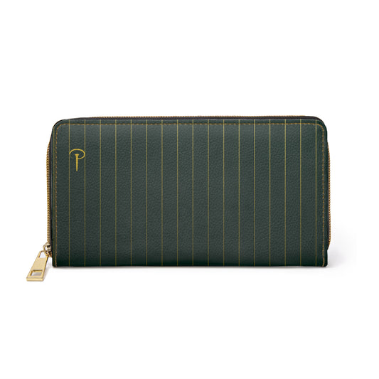 a Piece of Him - Chic emerald green zipper wallet