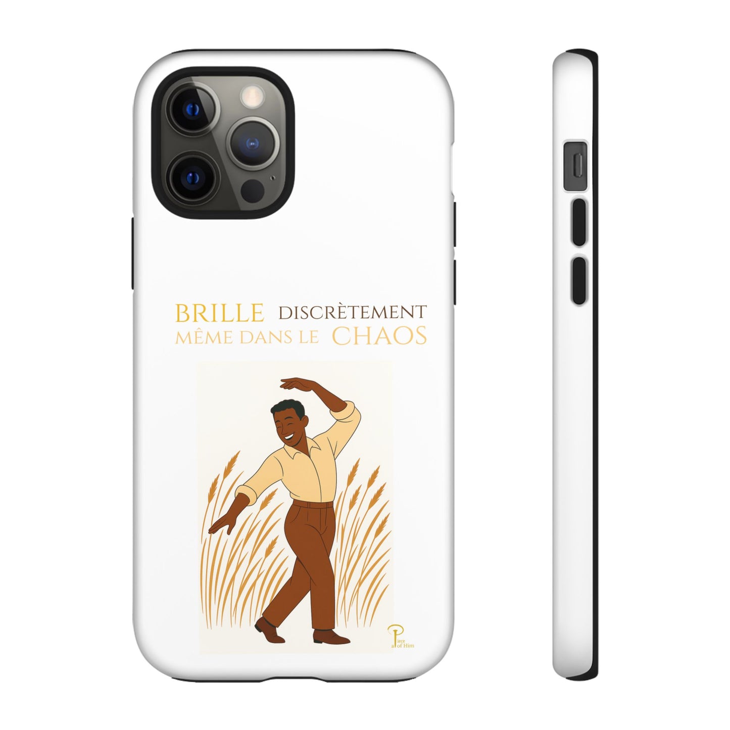 Brille discrètement with Image - Chic Phone Case white