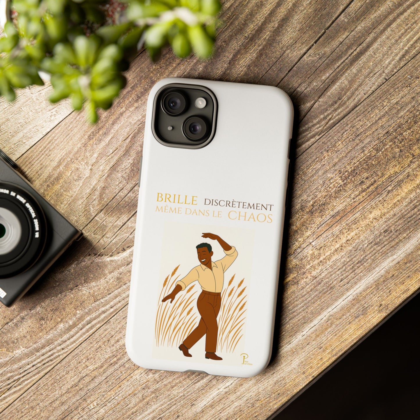 Brille discrètement with Image - Chic Phone Case white