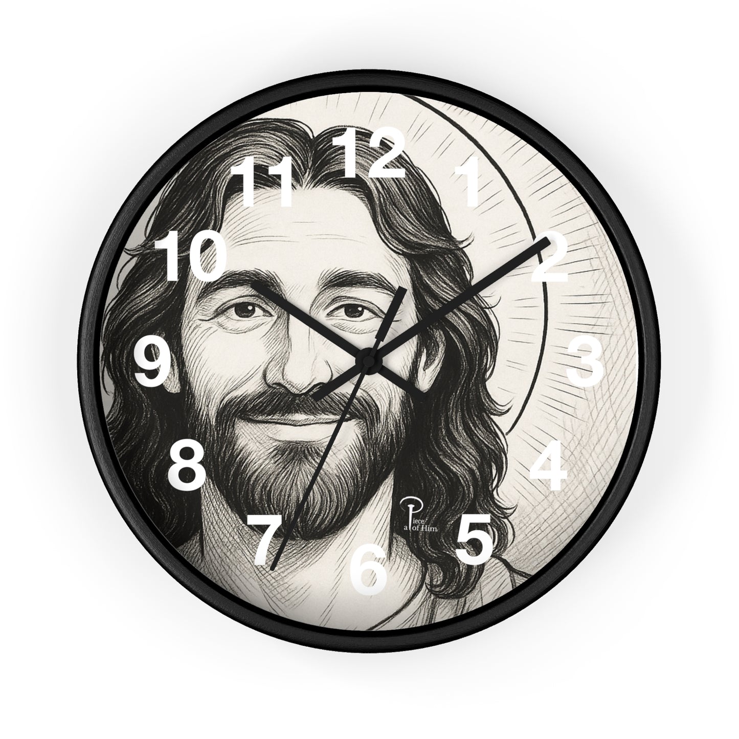 Smiling Jesus Wall Clock - Faithful Decor for Home or Office