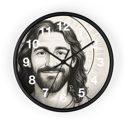 Smiling Jesus Wall Clock - Faithful Decor for Home or Office