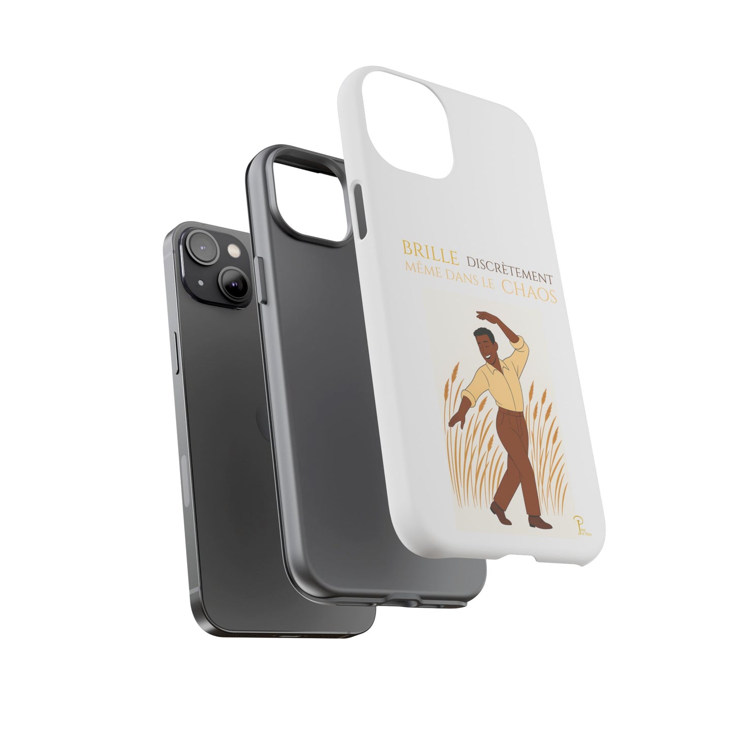 Brille discrètement with Image - Chic Phone Case white