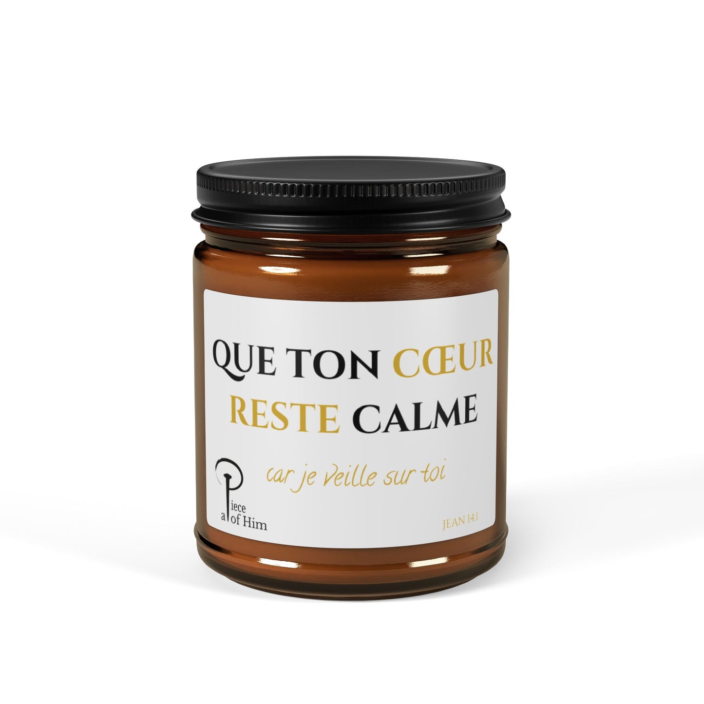 Que ton cœur reste calme - Scented Soy Candle-white