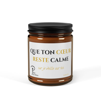 Que ton cœur reste calme - Scented Soy Candle-white