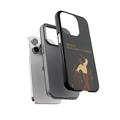 Brille discrètement - Chic Phone Case with a man dancing - black