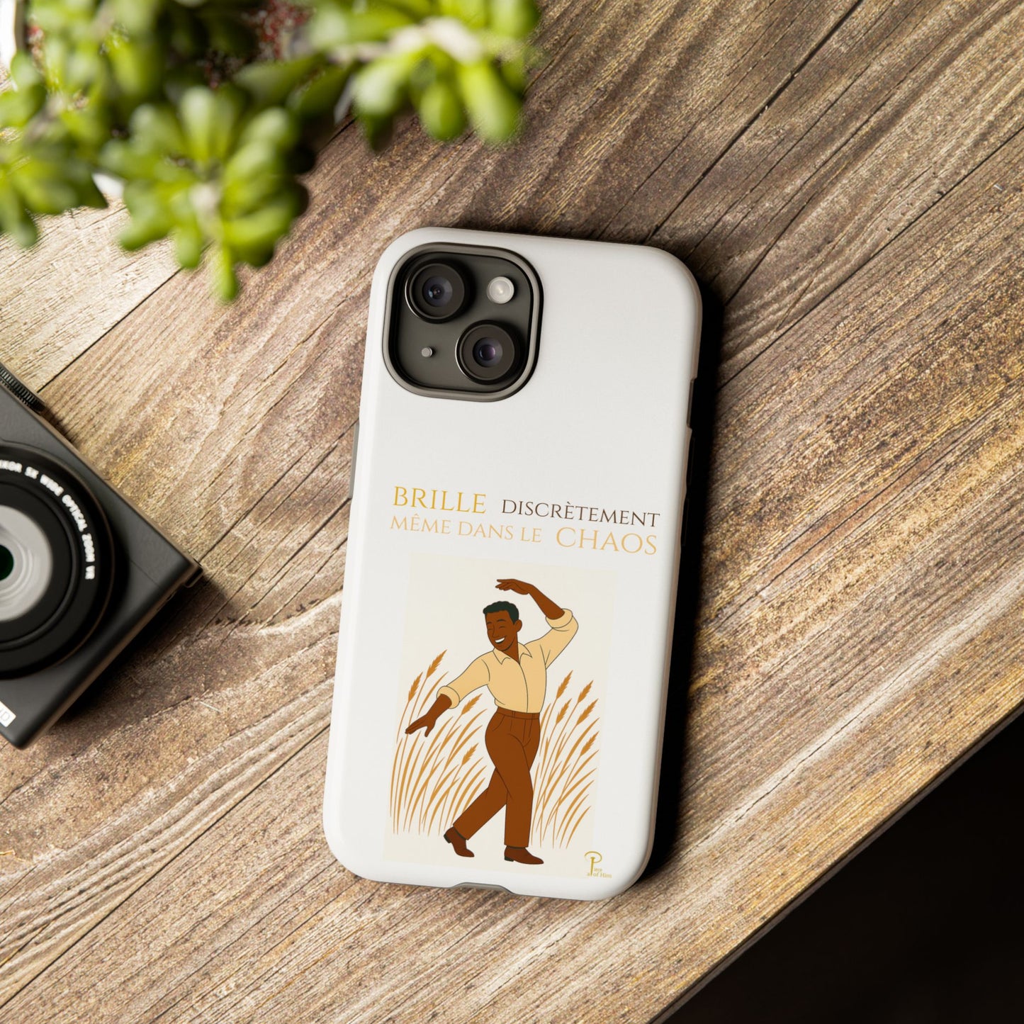 Brille discrètement with Image - Chic Phone Case white