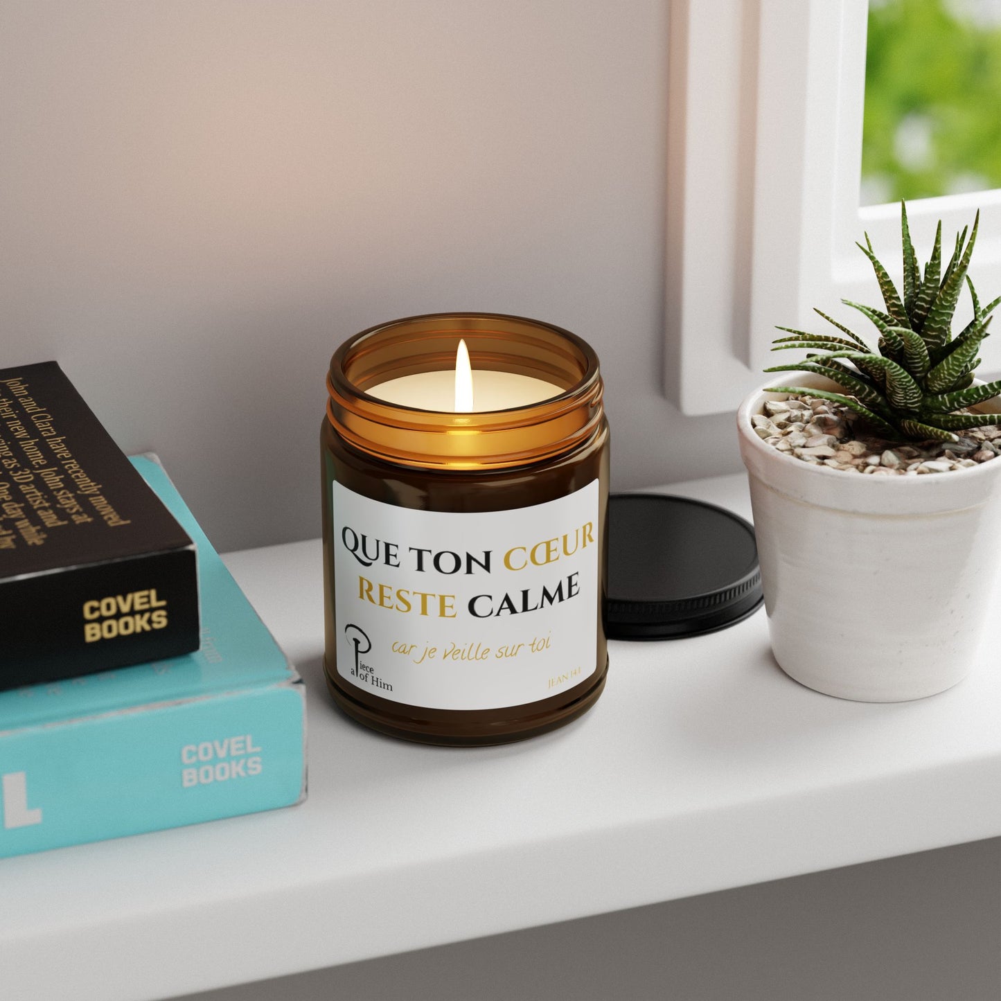 Que ton cœur reste calme - Scented Soy Candle-white