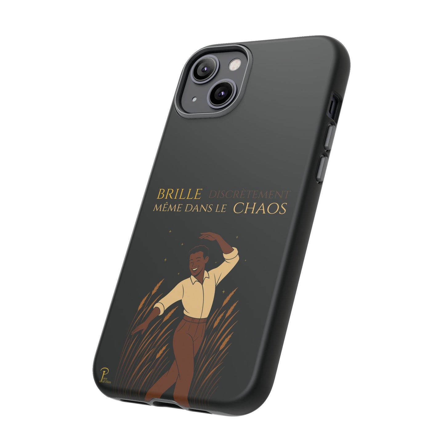 Brille discrètement - Chic Phone Case with a man dancing - black