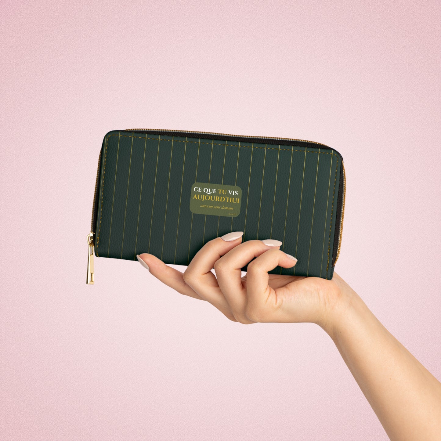 Ce que tu vis aujourd'hui - Chic Zipper Wallet -emerald green
