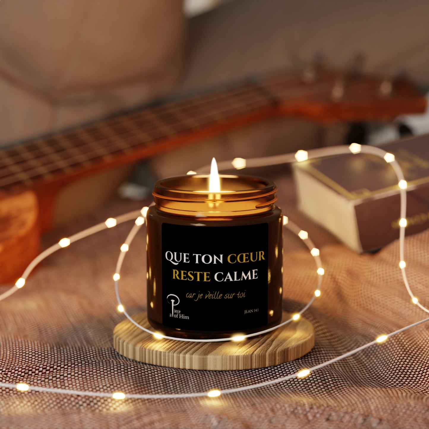Que ton cœur reste calme- Scented Soy Candle- black