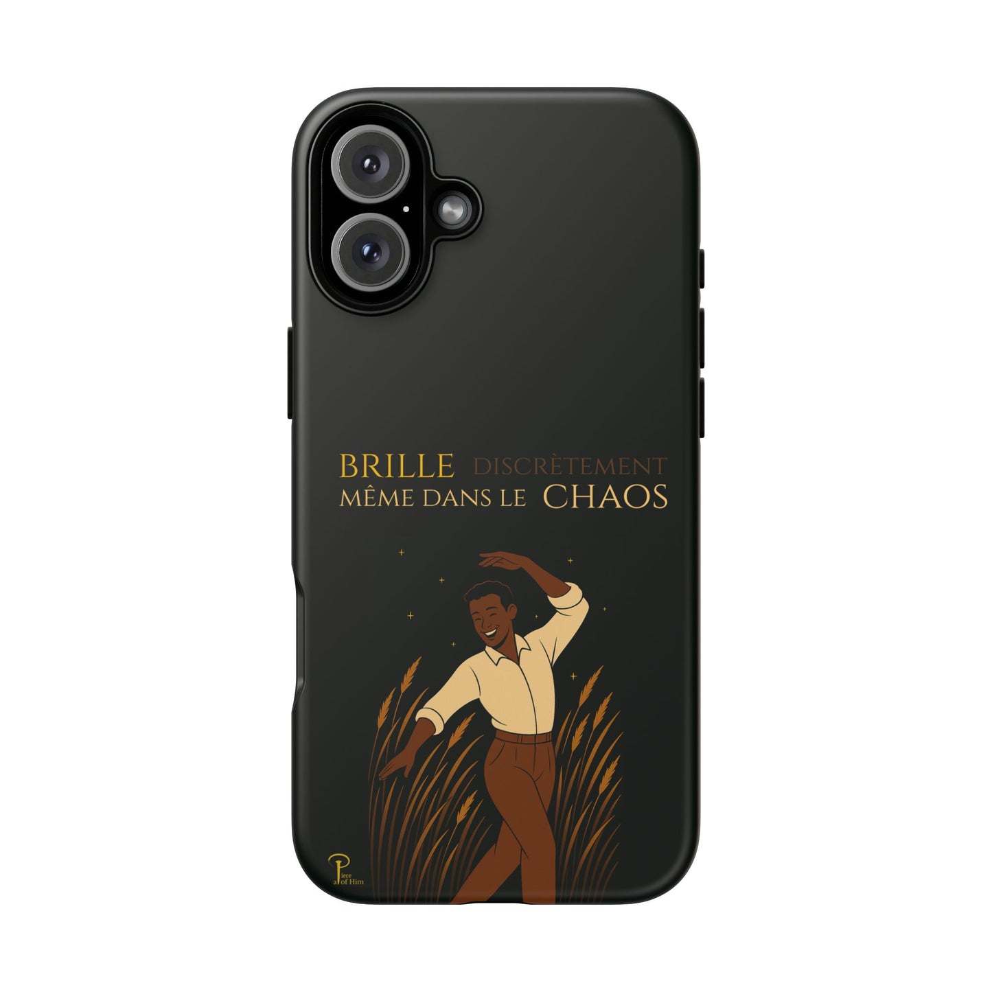 Brille discrètement - Chic Phone Case with a man dancing - black