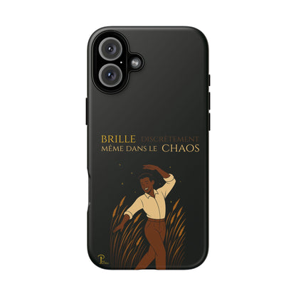 Brille discrètement - Chic Phone Case with a man dancing - black