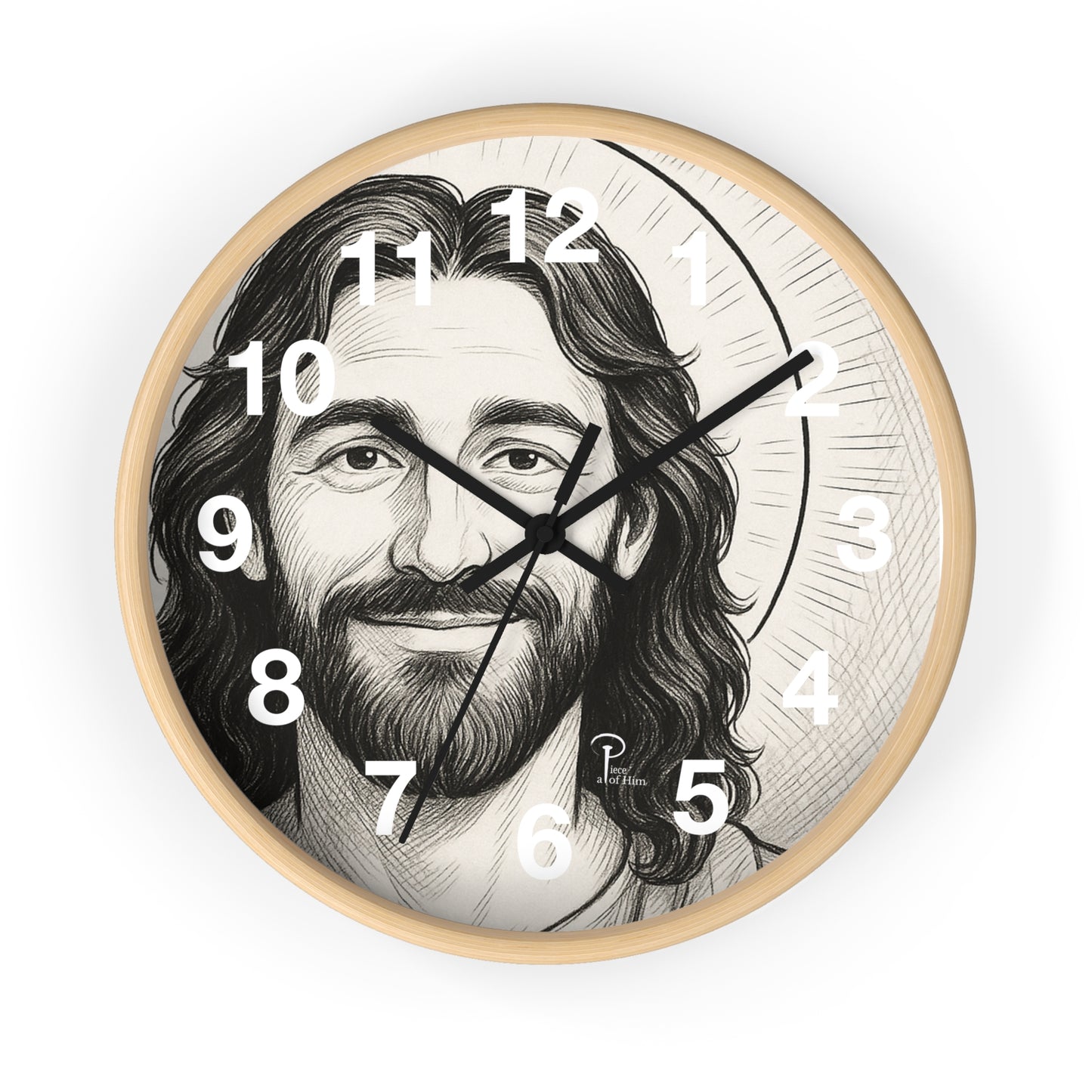 Smiling Jesus Wall Clock - Faithful Decor for Home or Office