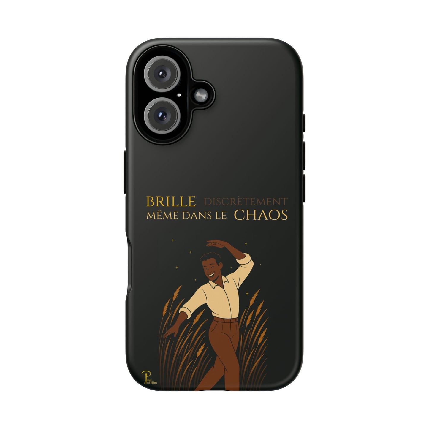 Brille discrètement - Chic Phone Case with a man dancing - black