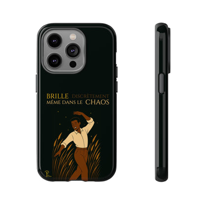 Brille discrètement - Chic Phone Case with a man dancing - black