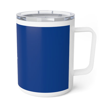 Insulated Coffee Mug with our logo - blue