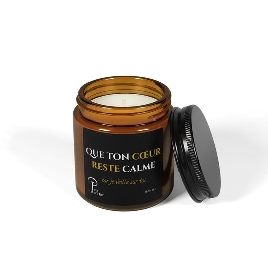 Que ton cœur reste calme- Scented Soy Candle- black
