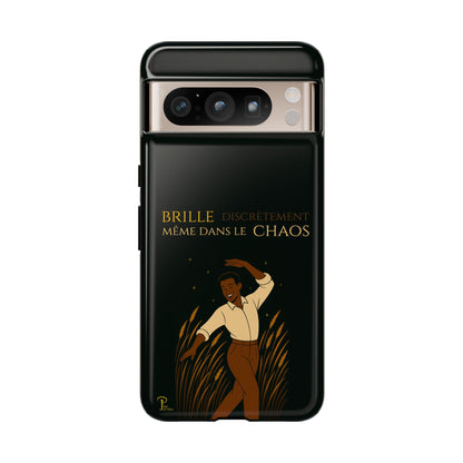 Brille discrètement - Chic Phone Case with a man dancing - black