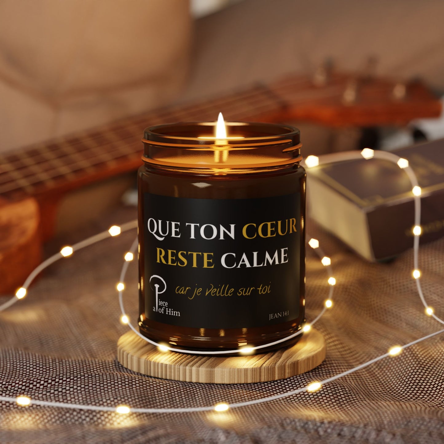 Que ton cœur reste calme- Scented Soy Candle- black