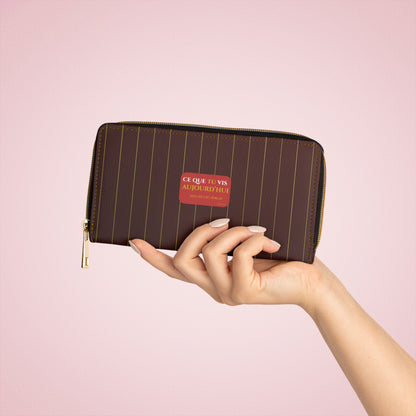 Ce que tu vis aujourd'hui - Chic Zipper Wallet -burgundy