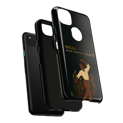 Brille discrètement - Chic Phone Case with a man dancing - black