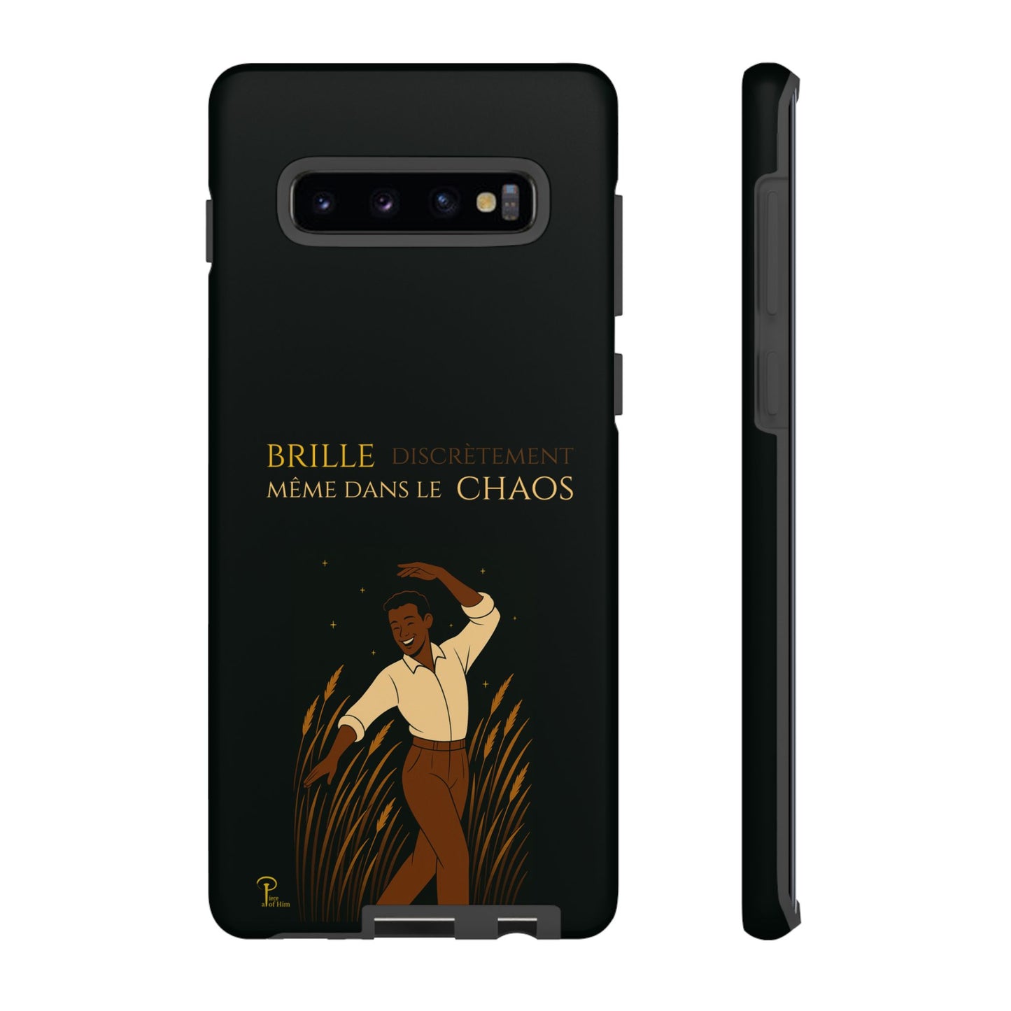 Brille discrètement - Chic Phone Case with a man dancing - black