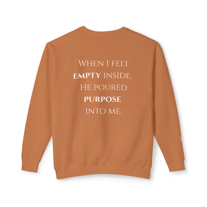 He Poured Purpose - Unisex crewneck sweatshirt